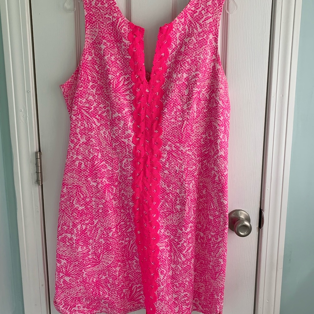 Pink Lilly Pulitzer Cut out shift dress